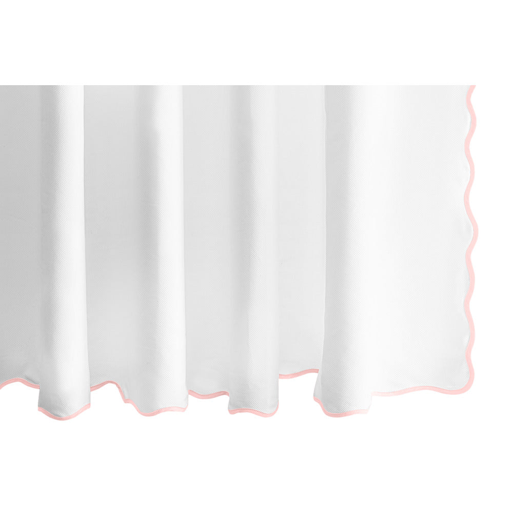 Camilla Pique Scallop 72" W x 72" L Shower Curtain Pink 