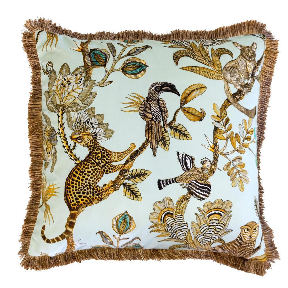 Camp Critters Pillow Velvet with Fringe by Ngala Trading Company Additional Image - 16