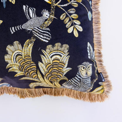 Camp Critters Pillow Velvet with Fringe by Ngala Trading Company Additional Image - 7