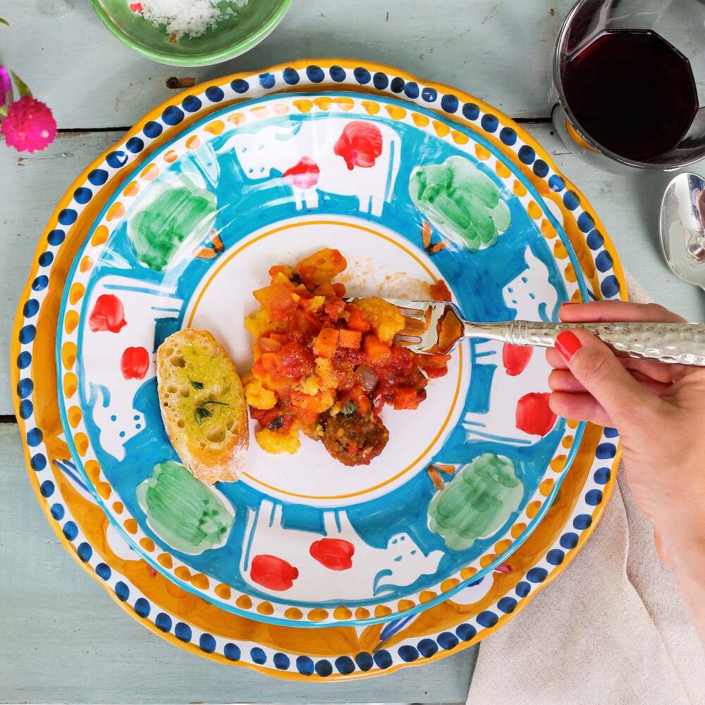 Campagna Uccello Dinner Plate by VIETRI by Additional Image -2