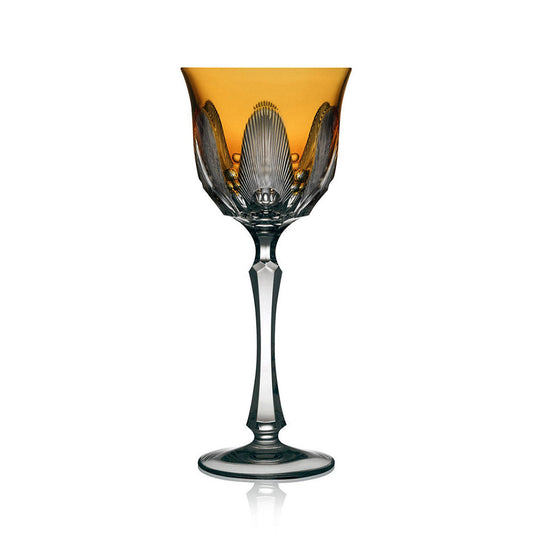 Captiva Amber Water Glass by Varga Crystal 