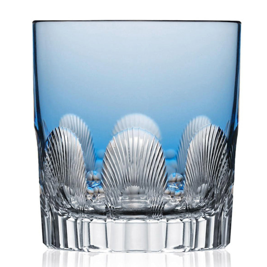 Captiva Sky Blue Double Old Fashioned Glass by Varga Crystal 