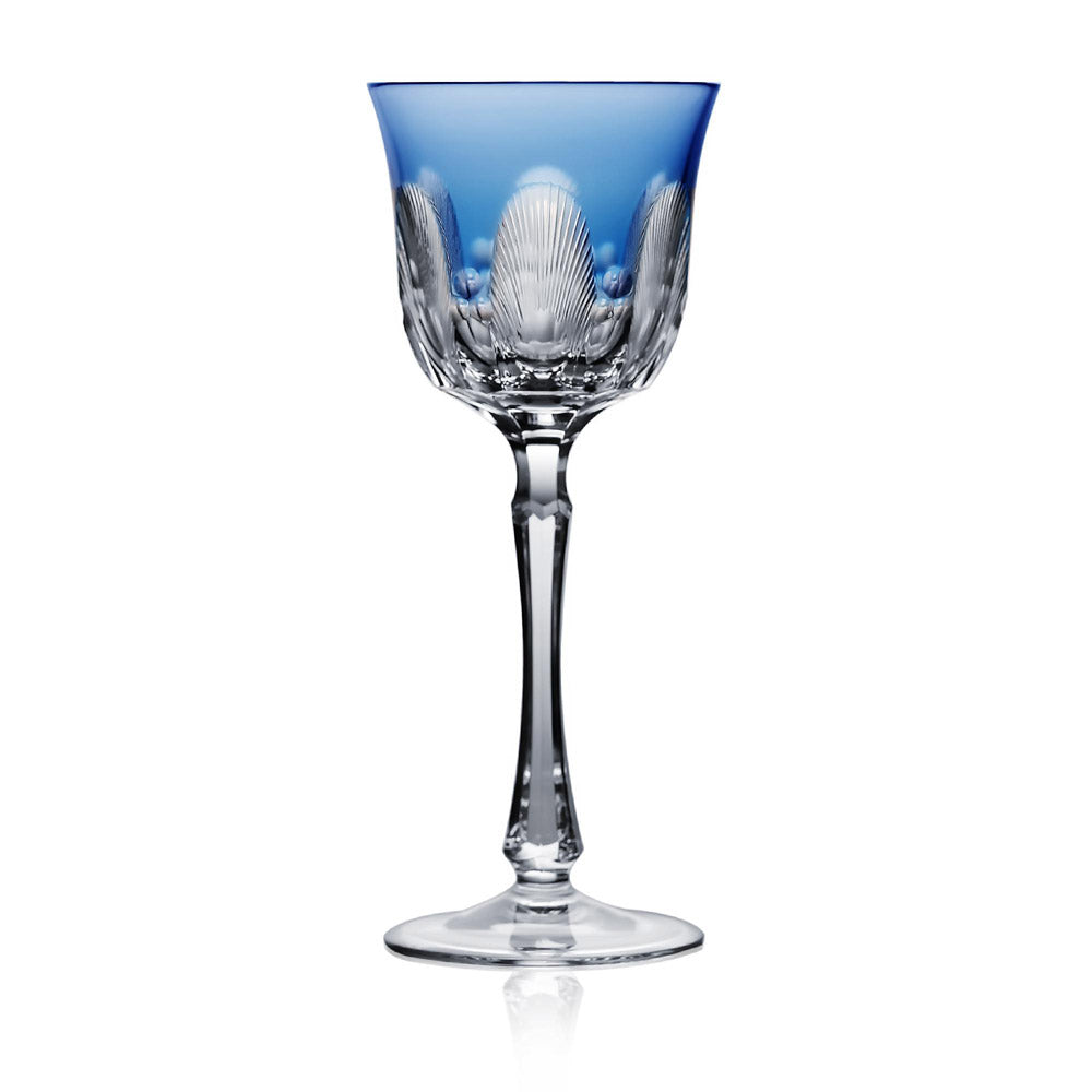 Captiva Sky Blue Wine Hock by Varga Crystal 