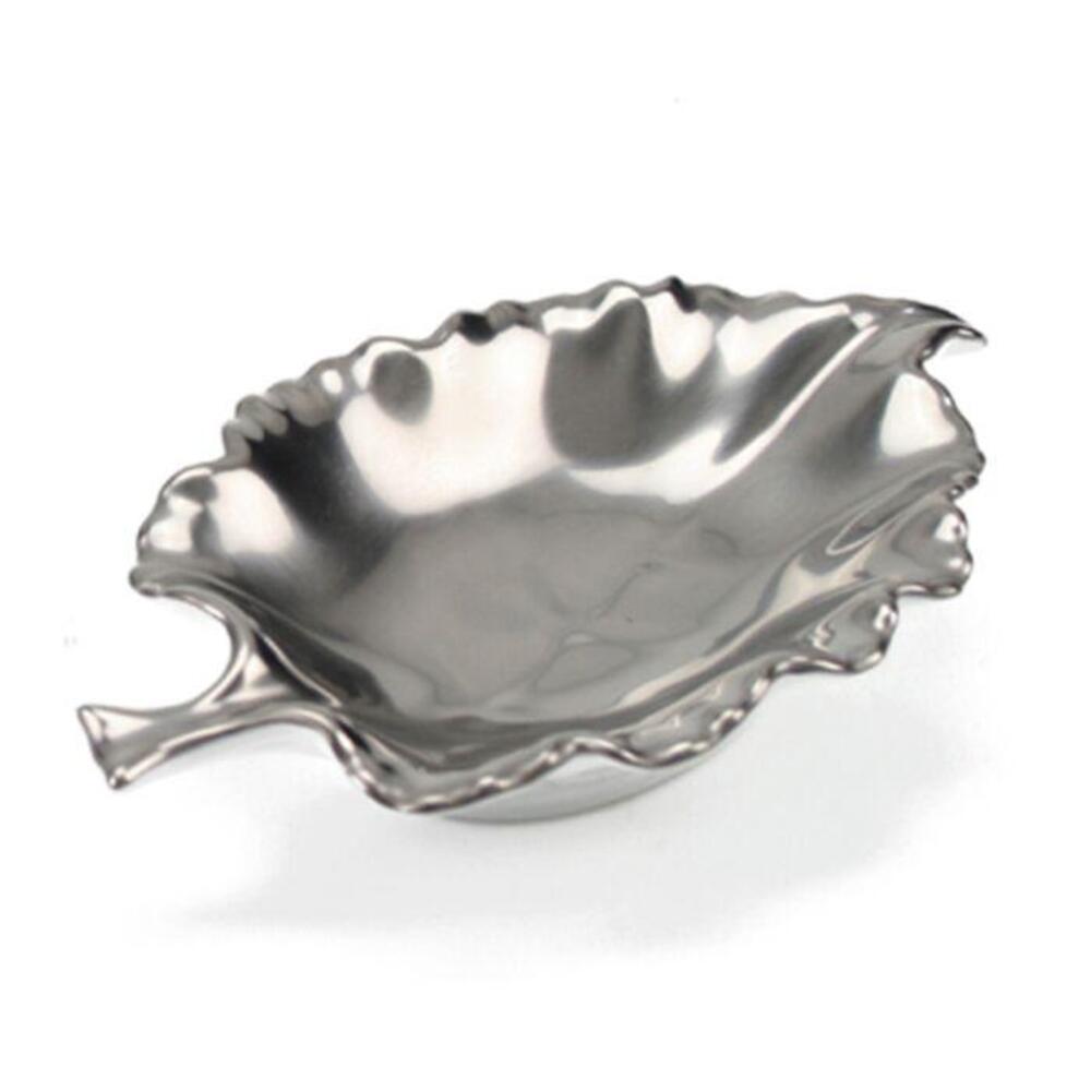 Carine Platinum Leaf Dish by William Yeoward 