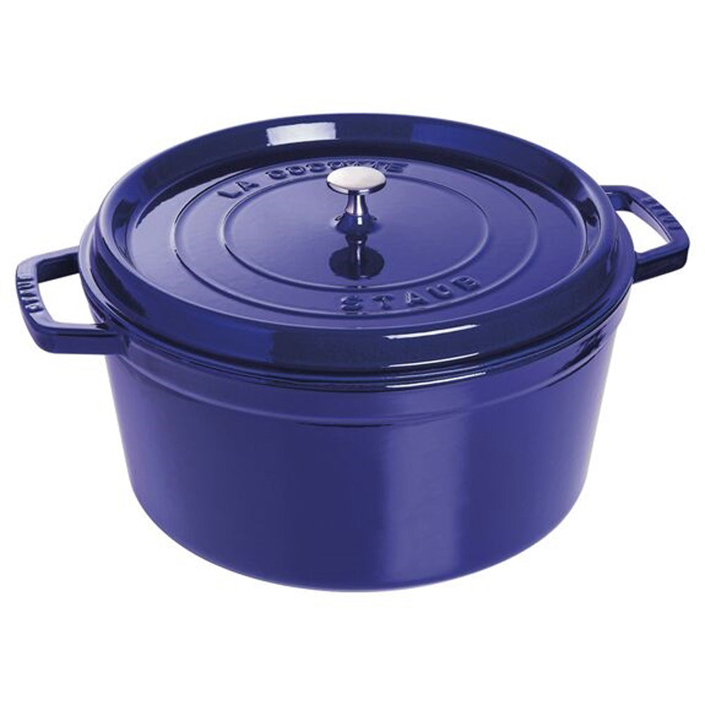 Cast Iron 9-qt Round Cocotte - Dark Blue by Staub