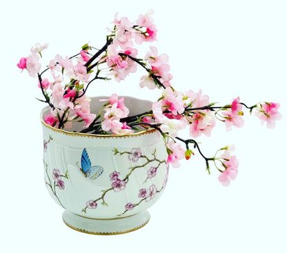 CBC1 - Cherry Blossom Large Round Cachepot by Anna Weatherley 1