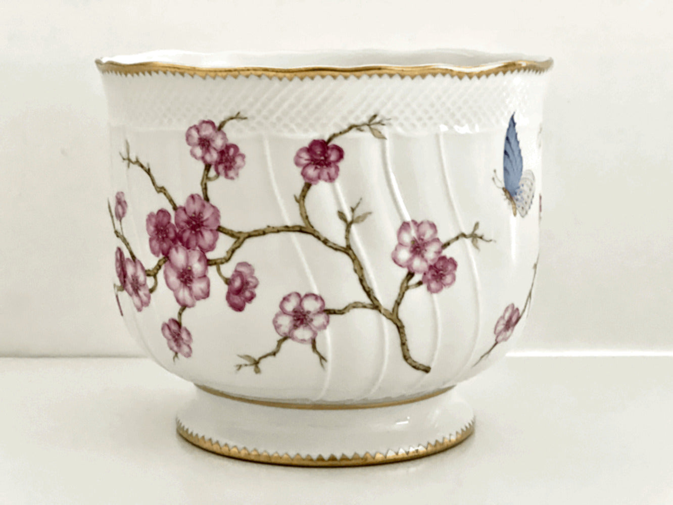 CBC1 - Cherry Blossom Large Round Cachepot by Anna Weatherley 2