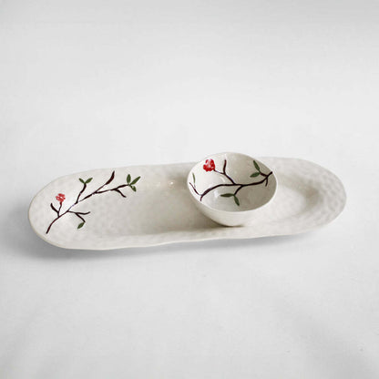 Ceramic Bird On Branch Mini Bowl Set of 2 by Beatriz Ball 1