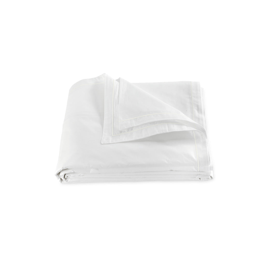 Ceylon Satin Stitch Duvet Cover Bone 