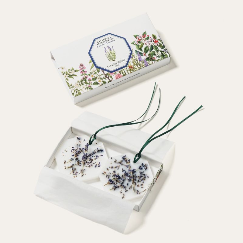Carriere Freres Lavender Botanical Palet scented wax tablet with ribbon