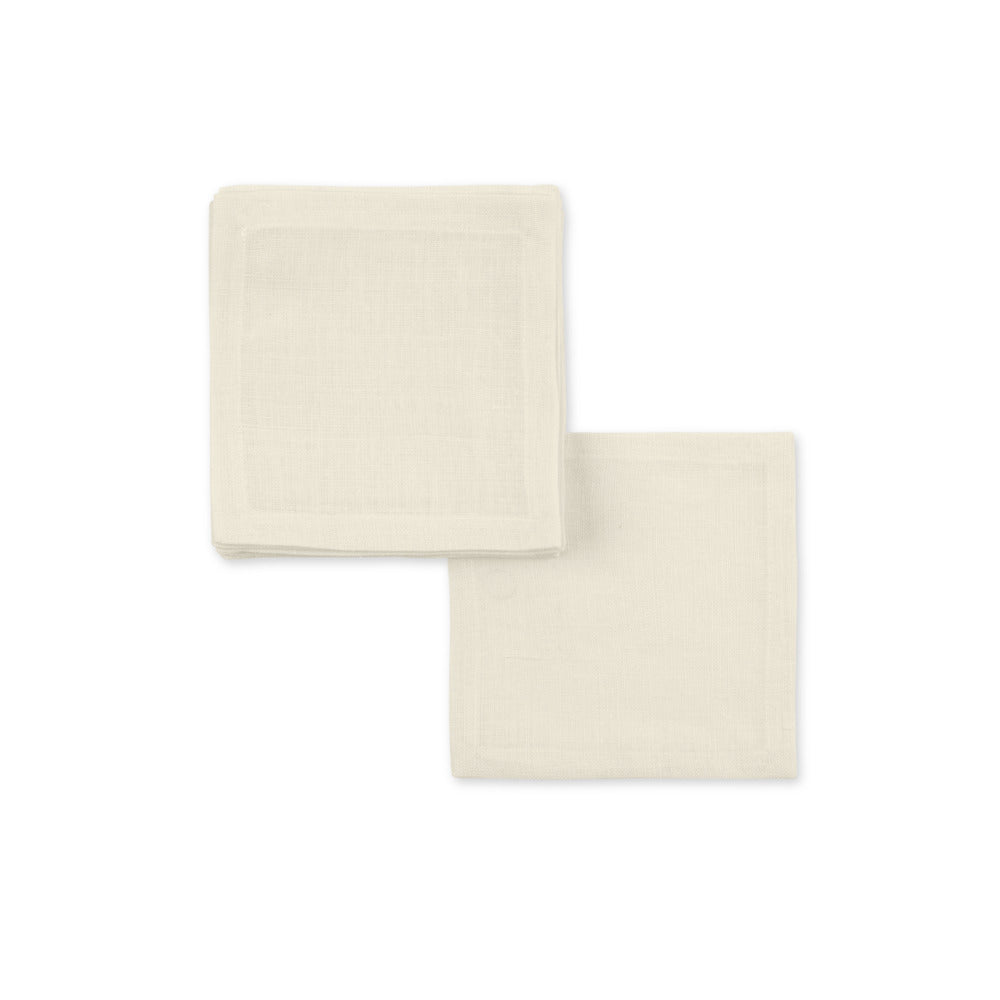 Chamant Cocktail Napkin set of 12 Ivory 