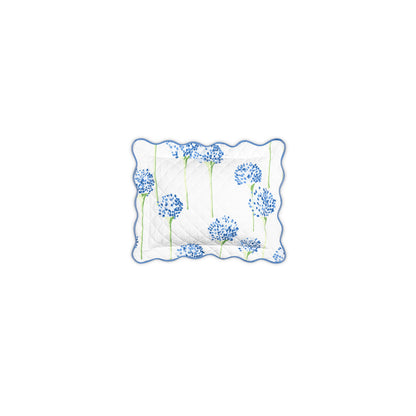 Charlotte Sham Azure Quilted Boudoir 