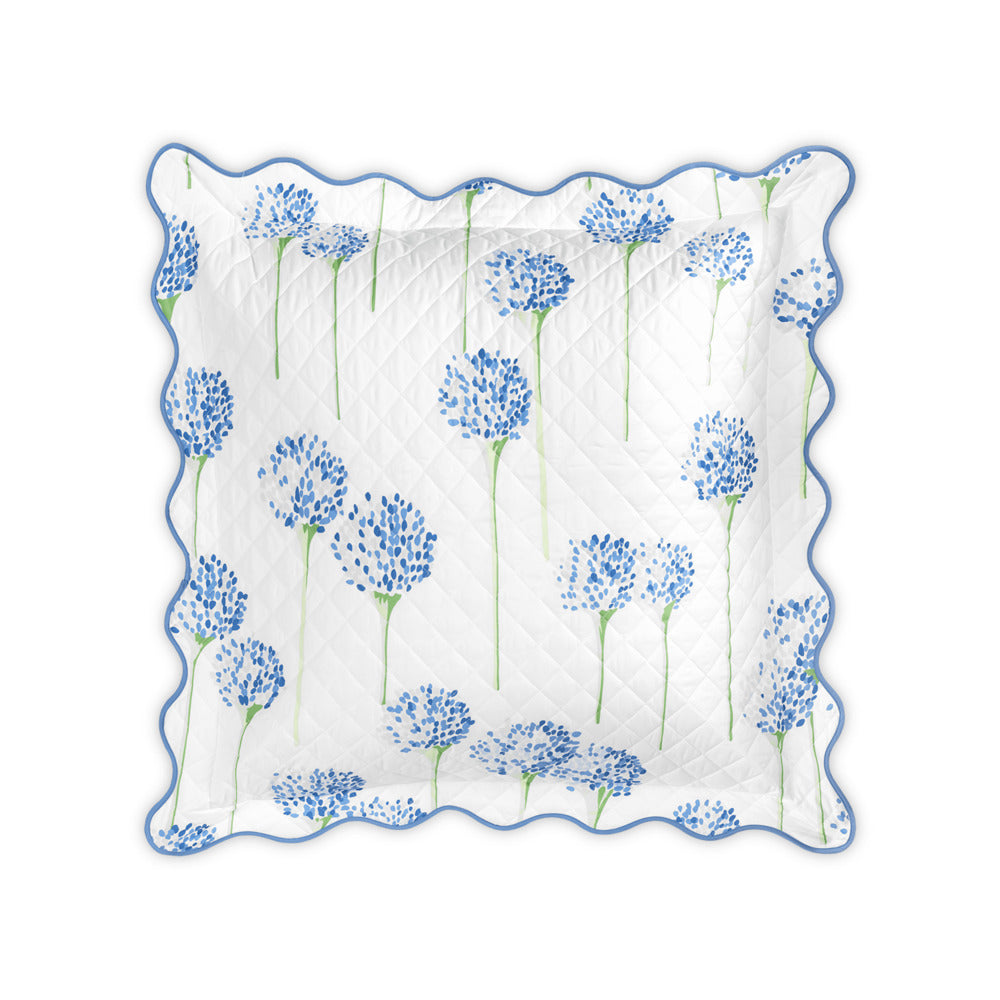 Charlotte Sham Azure Quilted Euro 