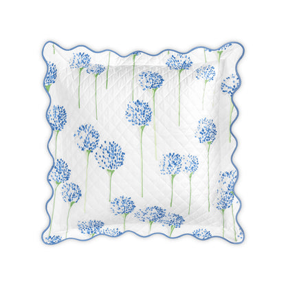 Charlotte Sham Azure Quilted Euro 