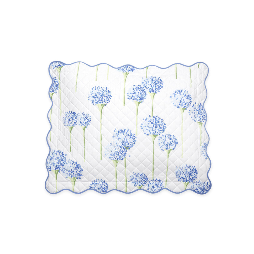 Charlotte Sham Azure Quilted Standard 