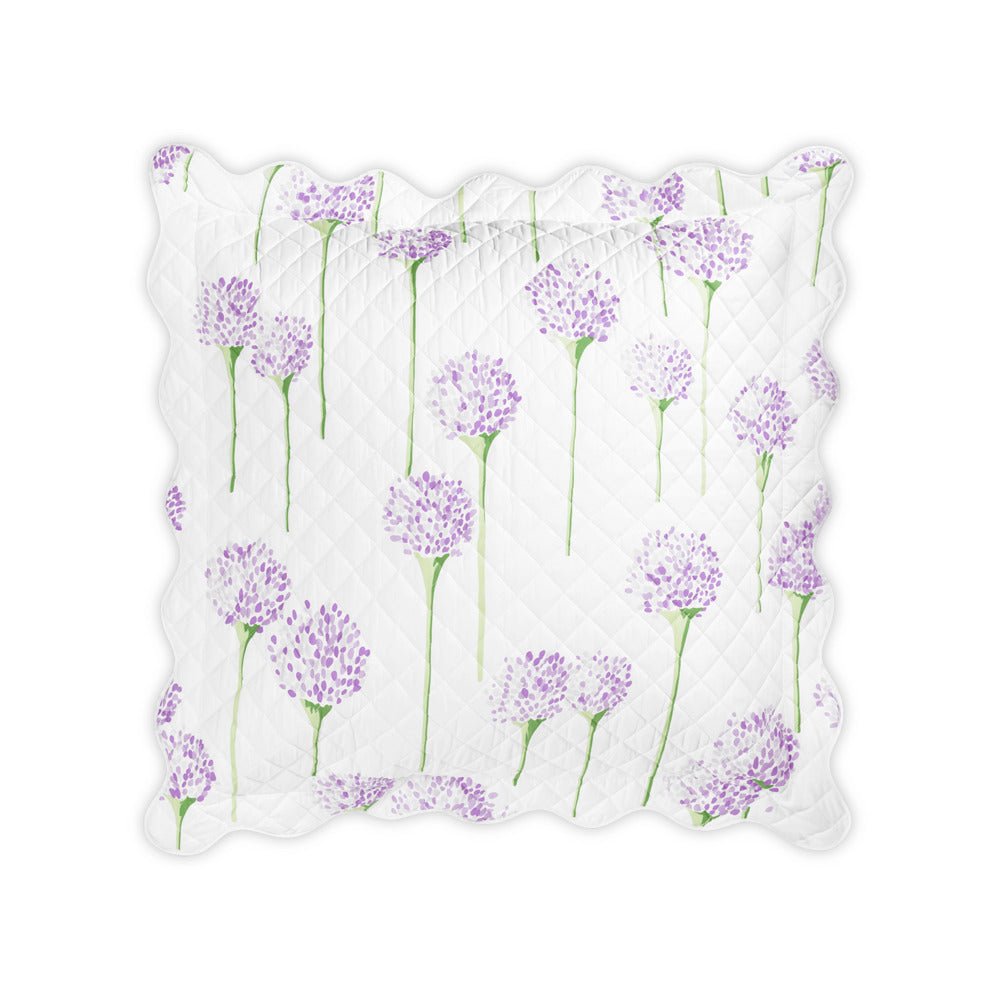 Charlotte Sham Lavender Quilted Euro 