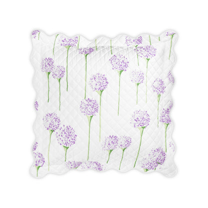 Charlotte Sham Lavender Quilted Euro 