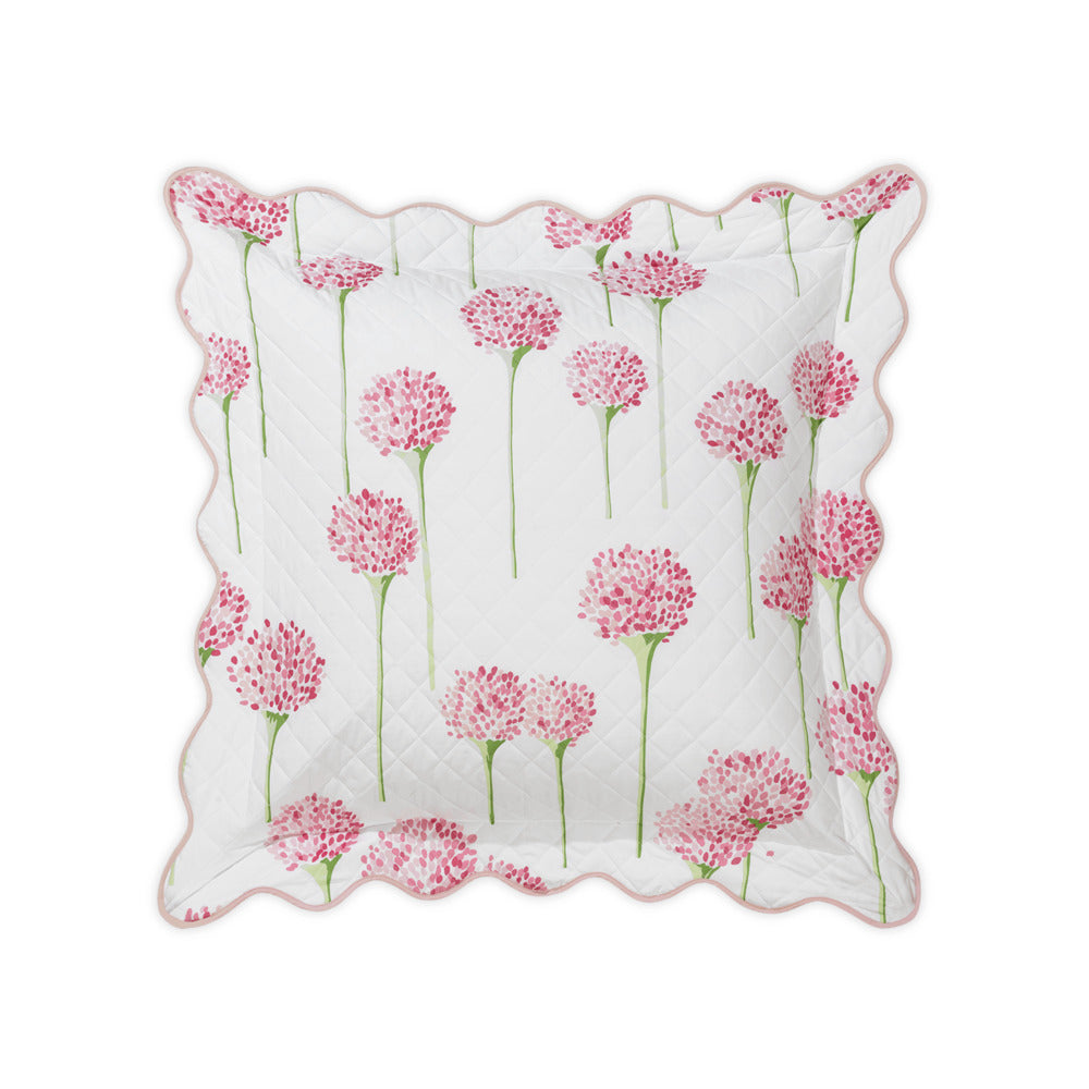 Charlotte Sham Peony Quilted Euro 