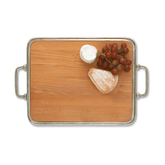 CHEESE TRAY HNDLS CHRRY LG by Match Pewter 