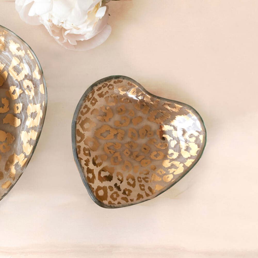 Cheetah Heart Bowl by Annieglass Additional Image -1