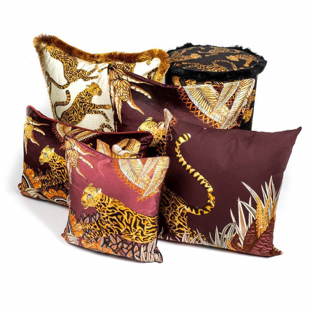 Cheetah Kings Forest Pillow Silk by Ngala Trading Company Additional Image - 10
