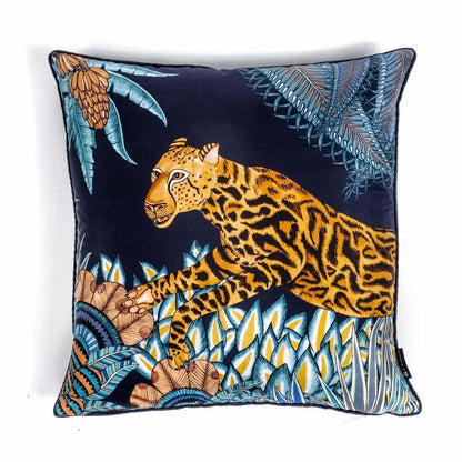 Cheetah Kings Forest Pillow Silk by Ngala Trading Company