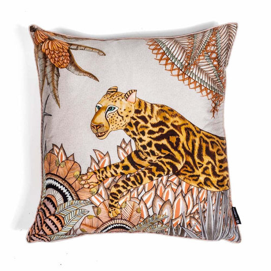 Cheetah Kings Forest Pillow Silk by Ngala Trading Company
