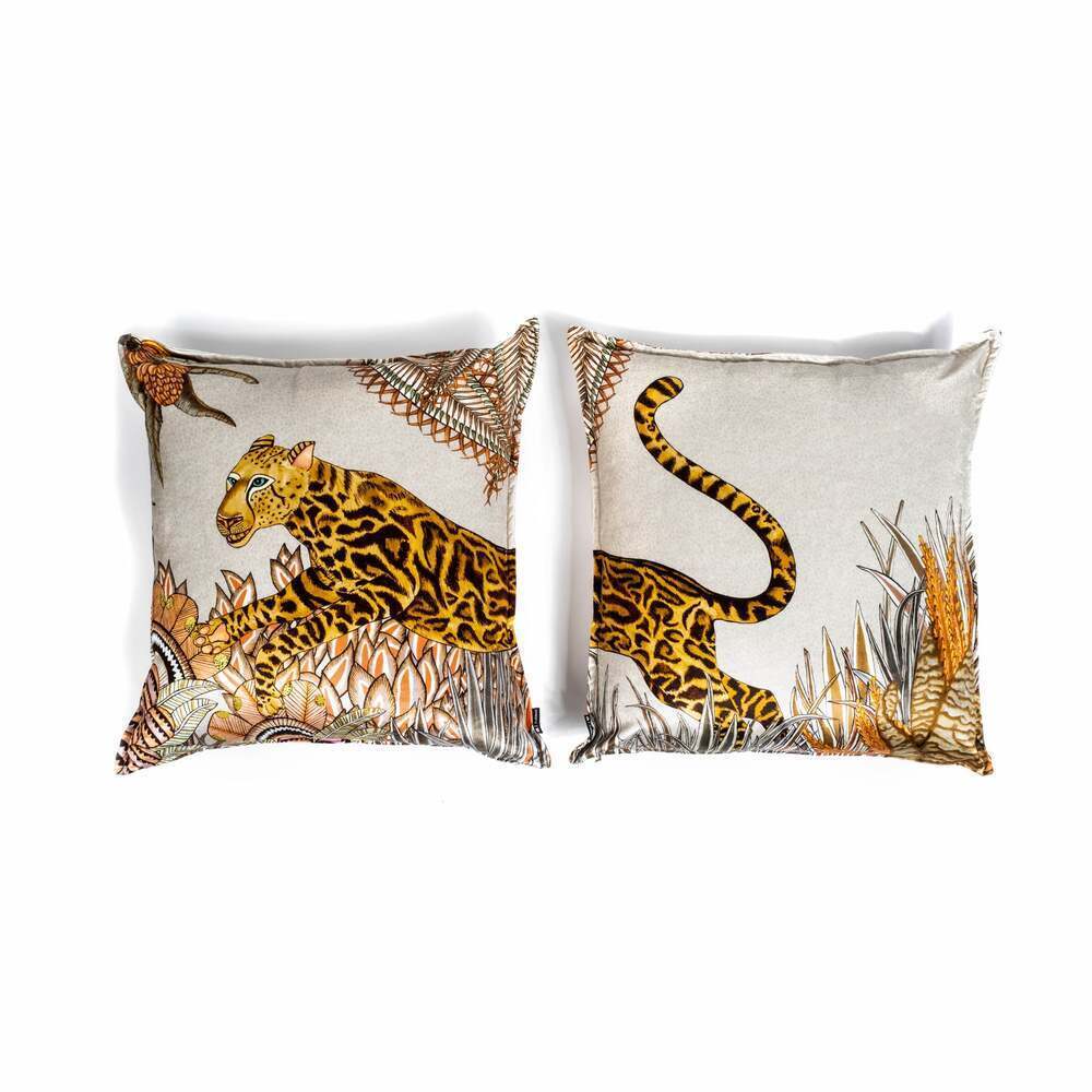 Cheetah Kings Forest Pillow Velvet by Ngala Trading Company Additional Image - 4