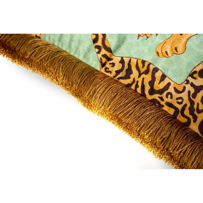 Cheetah Kings Pillow Velvet with Fringe by Ngala Trading Company Additional Image - 12