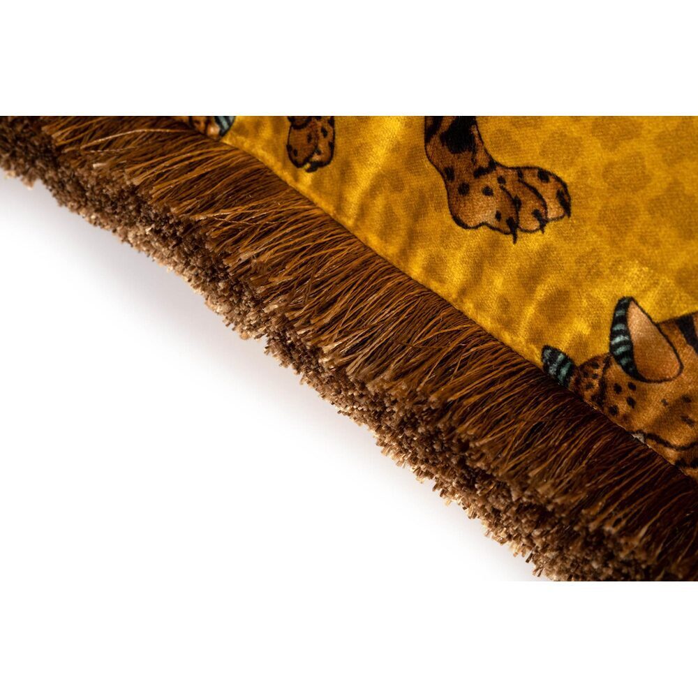 Cheetah Kings Pillow Velvet with Fringe by Ngala Trading Company Additional Image - 2
