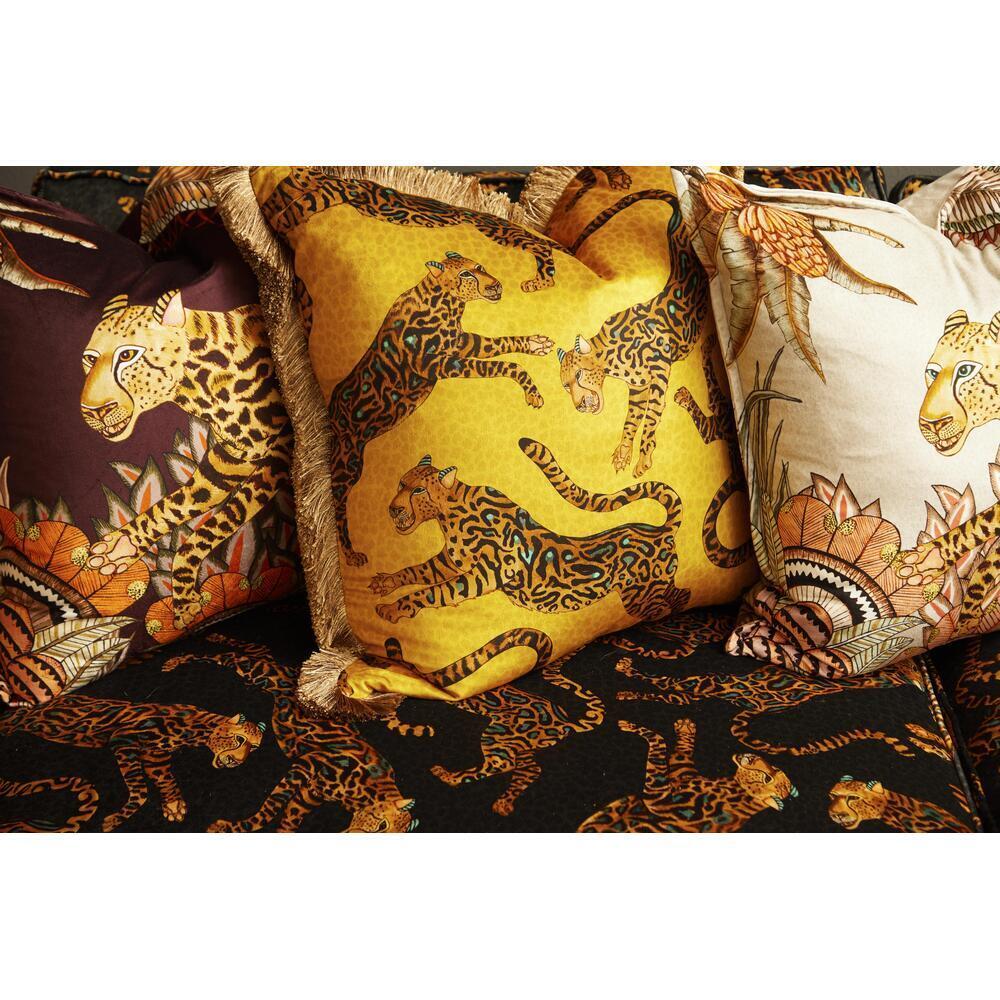 Cheetah Kings Pillow Velvet with Fringe by Ngala Trading Company Additional Image - 8