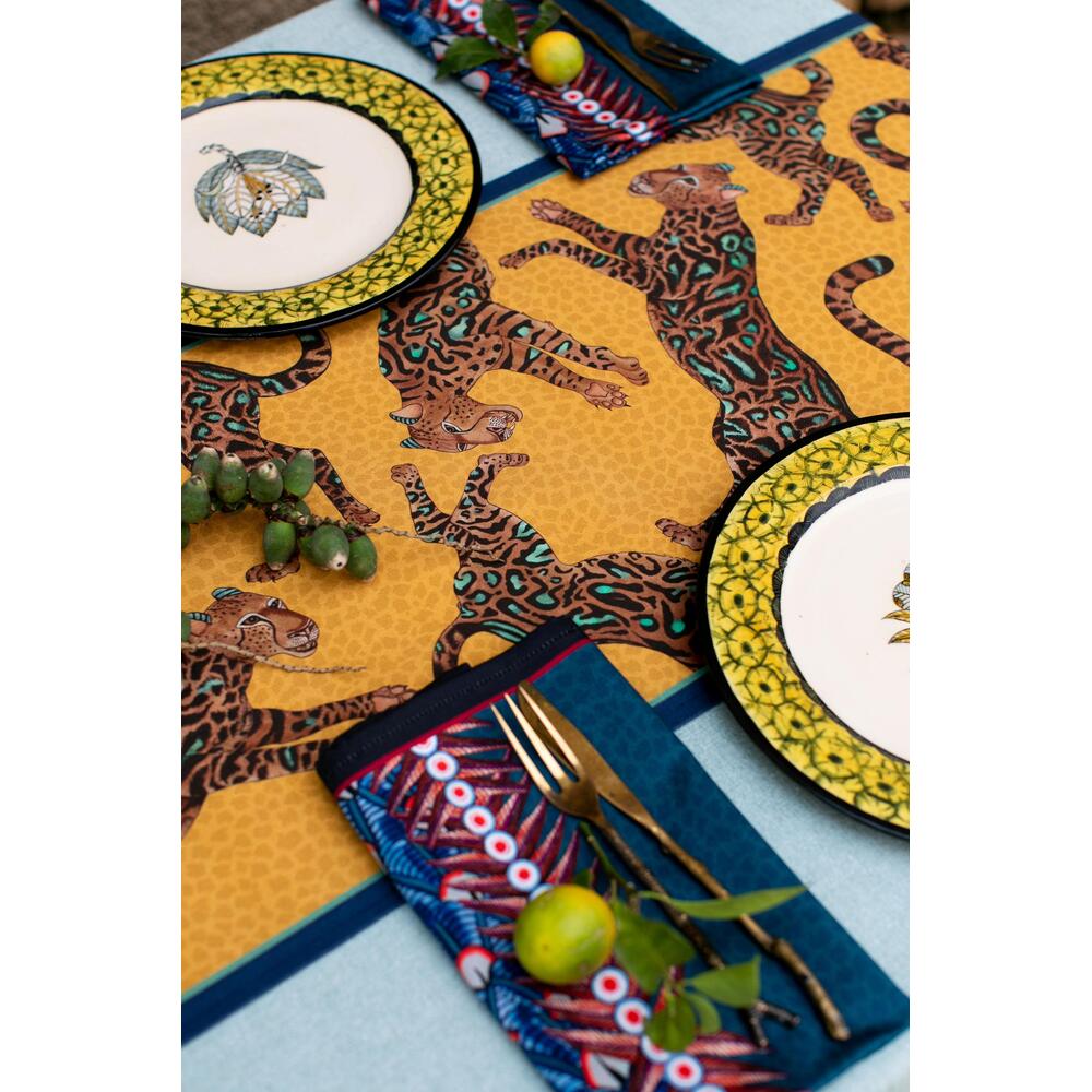 Cheetah Kings Table Runner - Gold by Ngala Trading Company Additional Image - 3