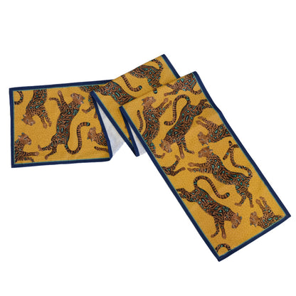 Cheetah Kings Table Runner - Gold by Ngala Trading Company