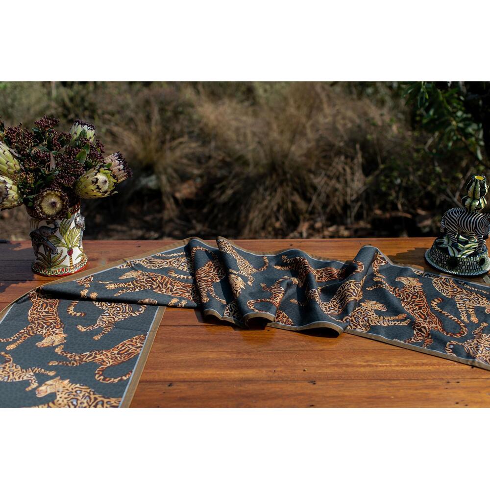 Cheetah Kings Table Runner - Night by Ngala Trading Company Additional Image - 2