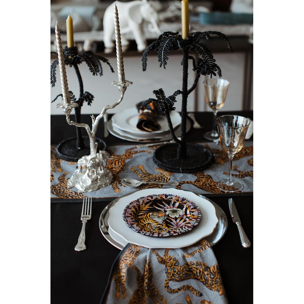 Cheetah Kings Table Runner - Silver by Ngala Trading Company Additional Image - 6