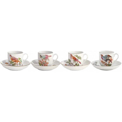 Chelsea Bird Tea Cup & Saucer Set of 4 by Mottahedeh Additional Image -2