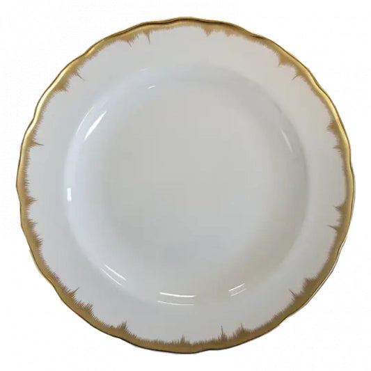 Chelsea Feather Gold Dinner Plate by Mottahedeh