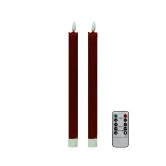 Cherry LED Candles - Set of 2 23cm by Addison Ross