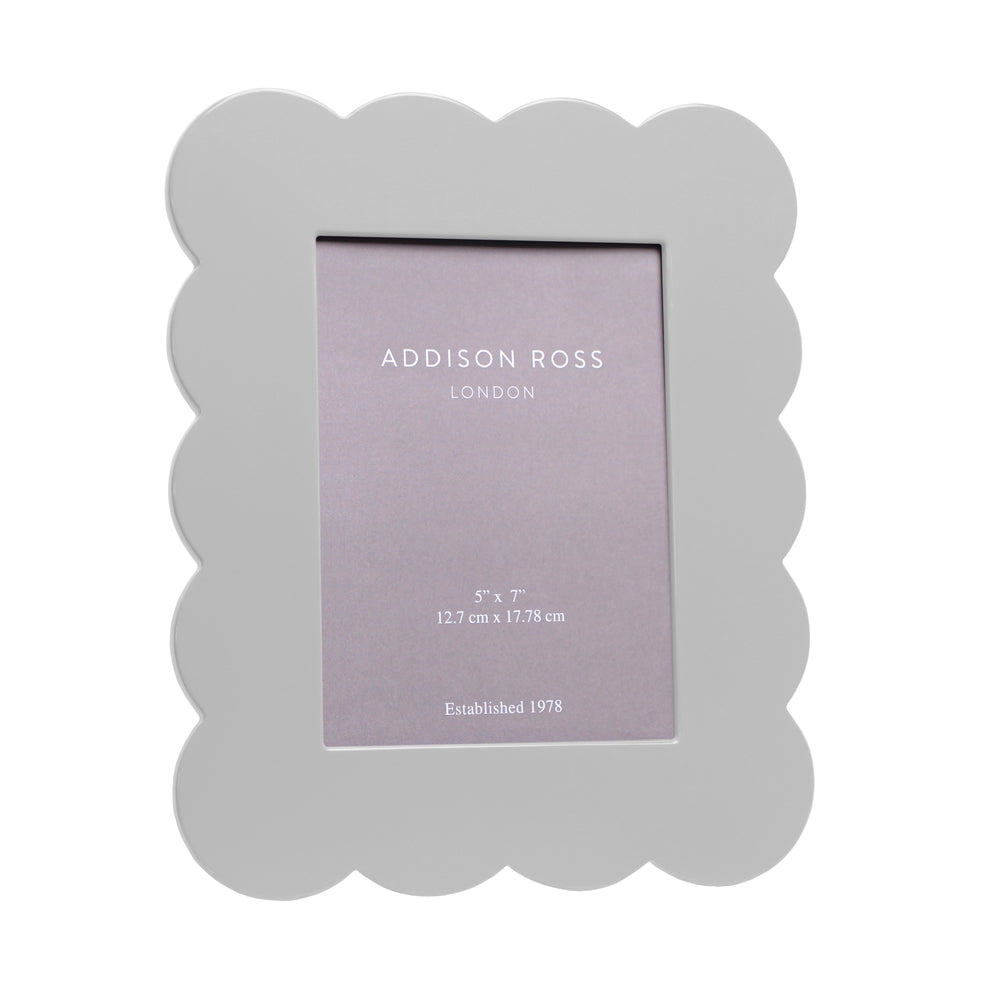 Chiffon Scalloped Lacquer Photo Frame 5"x7" by Addison Ross