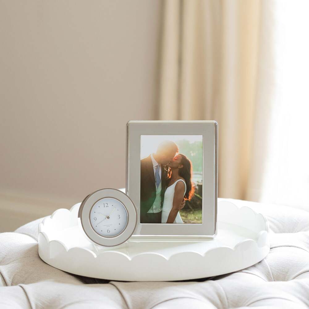 Chiffon & Silver Alarm Clock by Addison Ross Additional Image-3