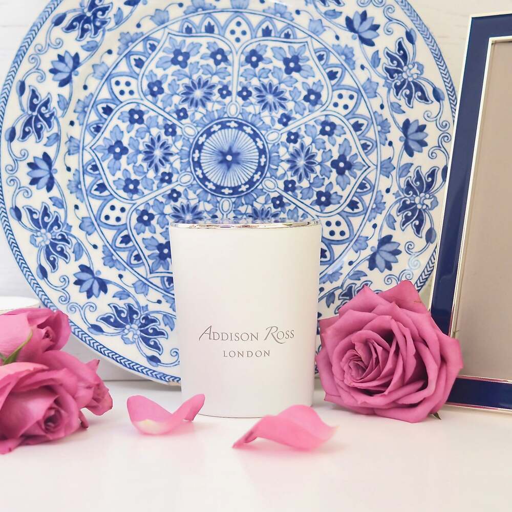 China Blue Scented Candle by Addison Ross Additional Image-2