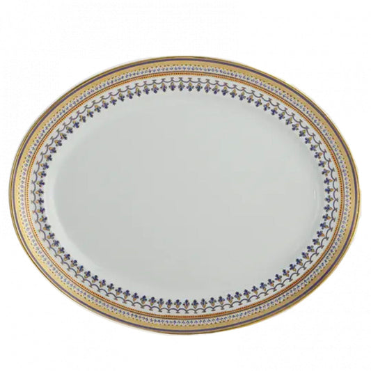 Chinoise Blue 14'' Oval Platter by Mottahedeh