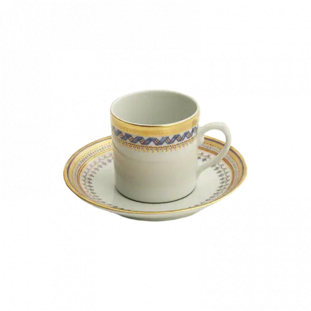 Chinoise Blue Demi Cup & Saucer by Mottahedeh