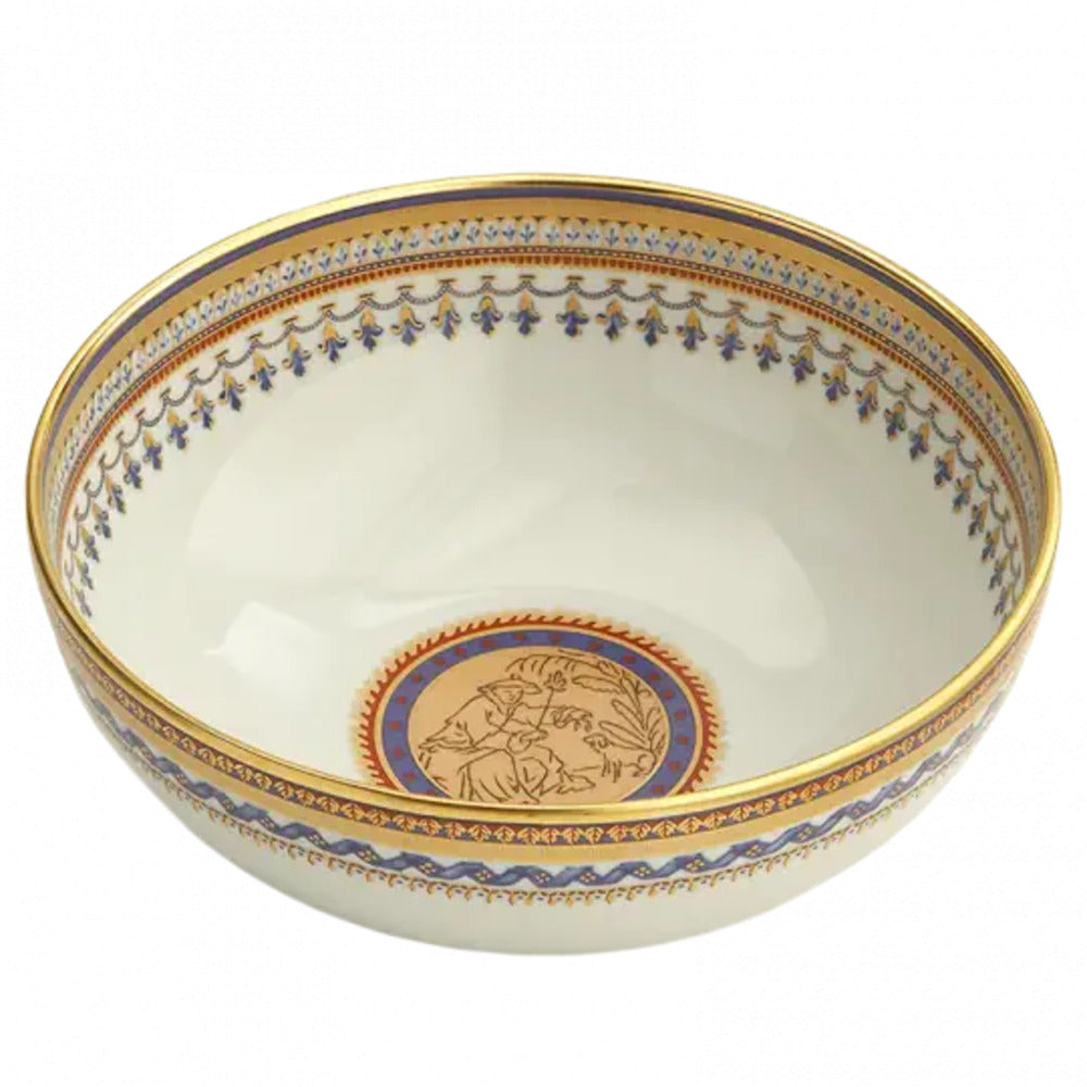 Chinoise Blue Round Serving Bowl by Mottahedeh