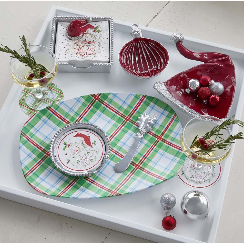 Christmas Tartan Plaid Platter by Mariposa Additional Image 1