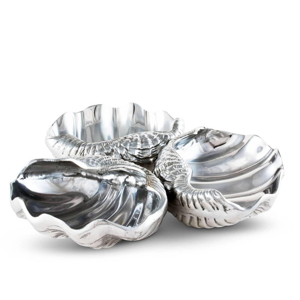 Clam 3-Bowl Server by Arthur Court Designs