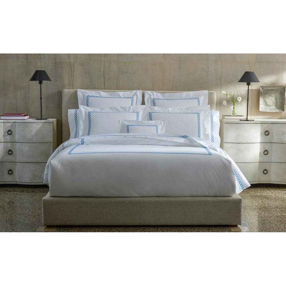 Classic Chain Pillowcase Pair Aqua 1