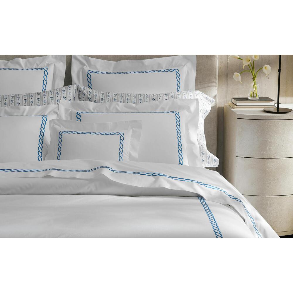 Classic Chain Pillowcase Pair Aqua 6