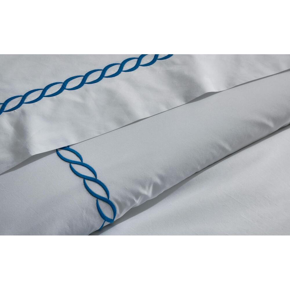 Classic Chain Pillowcase Pair Aqua 7