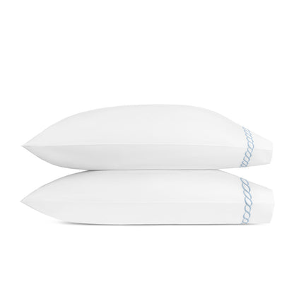 Classic Chain Pillowcase Pair Light Blue 